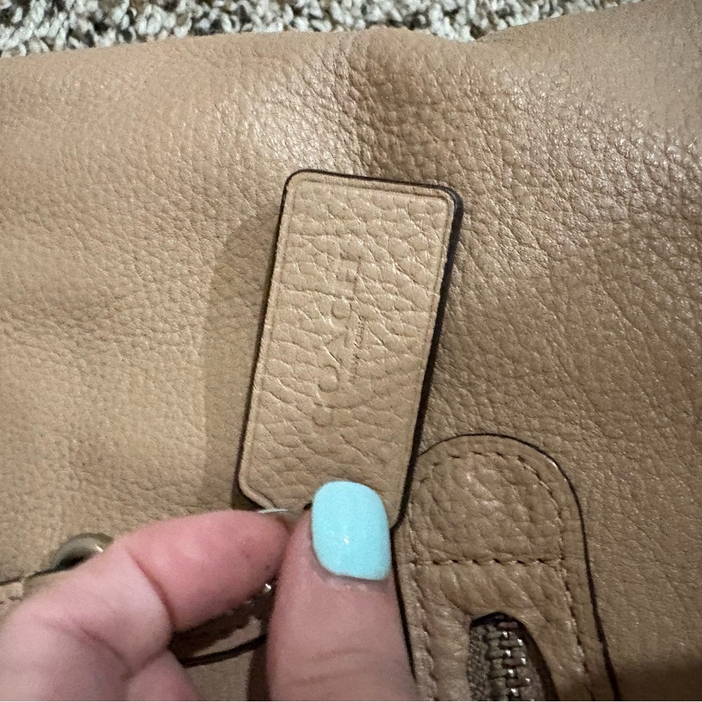 Coach Taylor Tan Leather Tote Bag - Picture 11 of 12